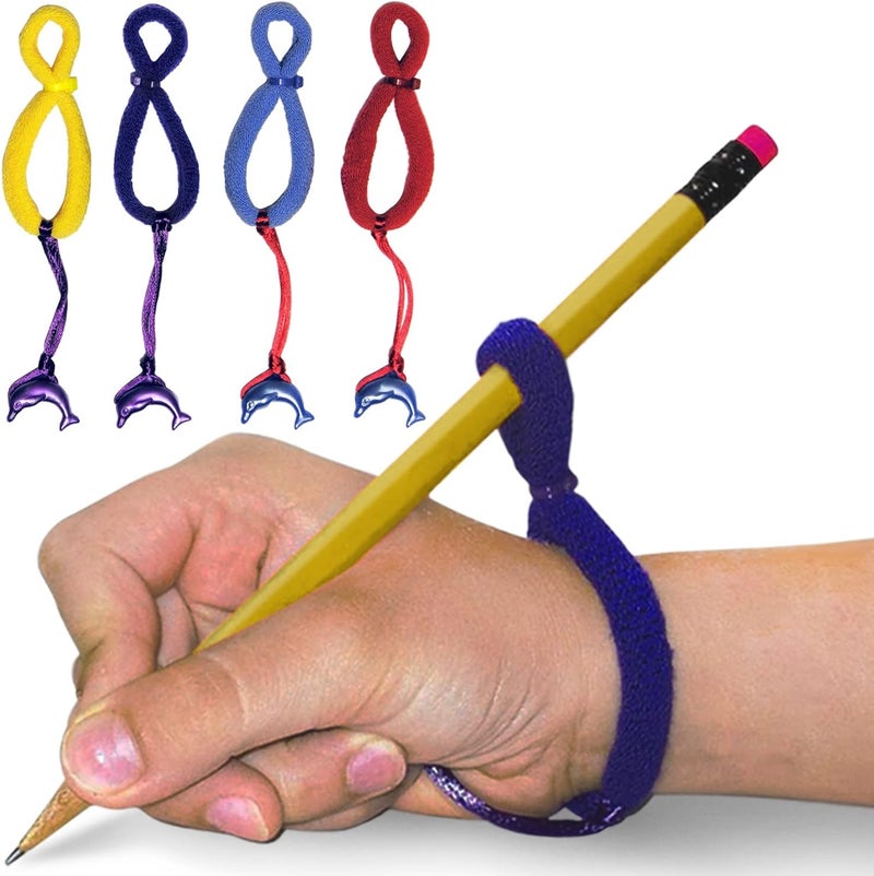 HandiThings The Original OT Invented & Patented HandiWriter, Hand Made in The USA, Handwriting Aid for a Proper Tripod Grip, Finger Position & Better Penmanship. Great for All Kids Kindergarten Age & Up (4 Pack) - Image 1